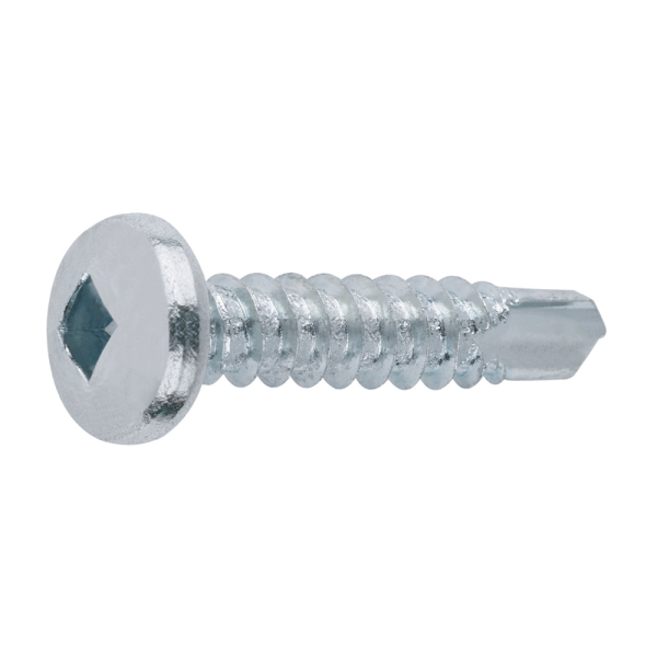 Kora 4.2 x 13mm BZP Pan Head Square Drive Self Drill Screws