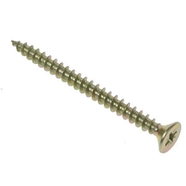 3.5 x 30 PZ CSK Yellow Woodscrew