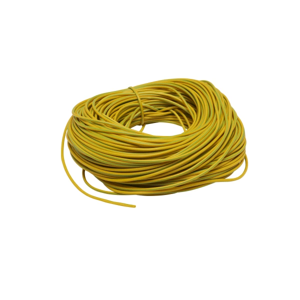 PVC Oversleeving Green/Yellow (E) 3mm 100m Hank