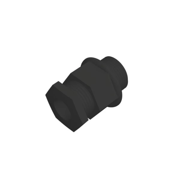 PVC stuffing gland 25mm black