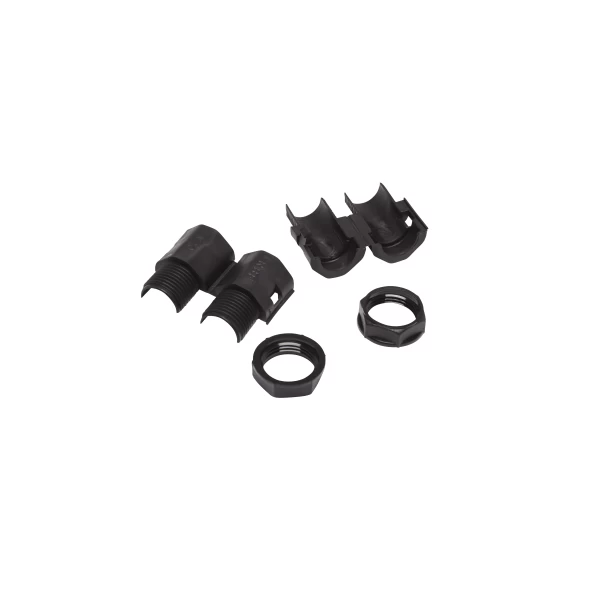 25mm Black Fixed Flexible Conduit Gland Adaptor