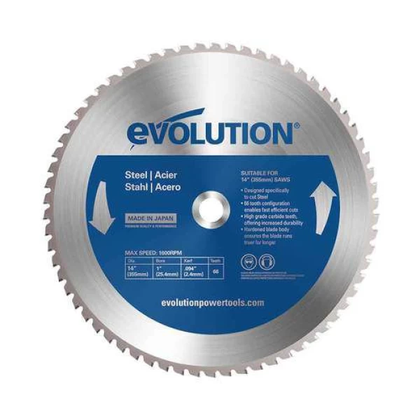 355mm 66T Evolution TCT Steel Cutting Blade