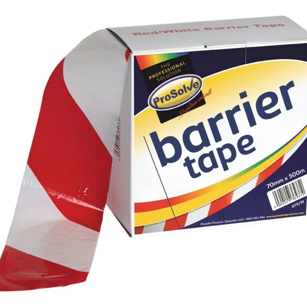 72mmx500m Red/White Barrier Tape - Non Adhesive